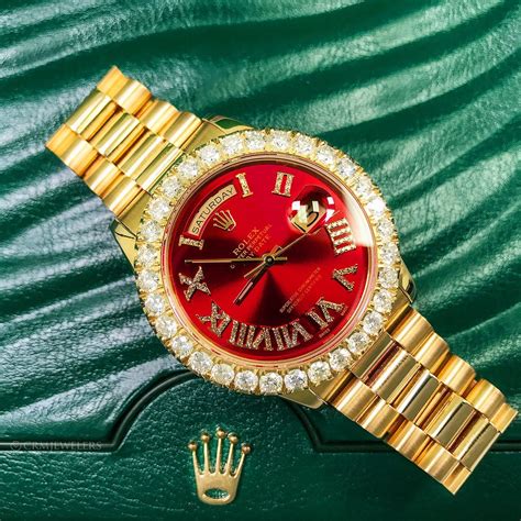 how much does a red face diamond presidential rolex cost|rolex president day date value.